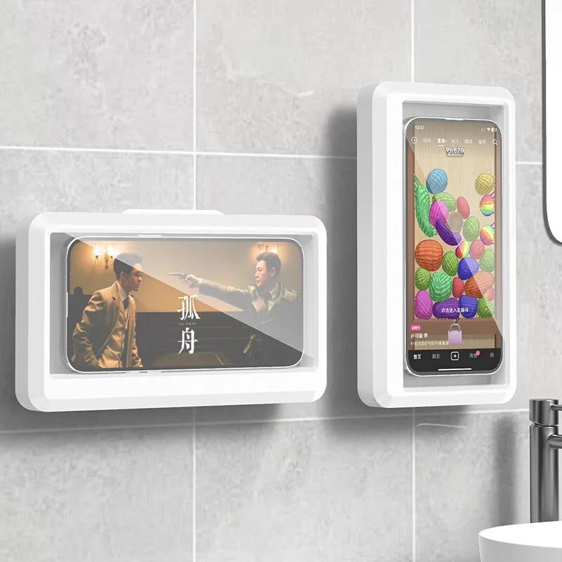 Bubble Shield™: A protective bubble for your cell phone in the bathroom.